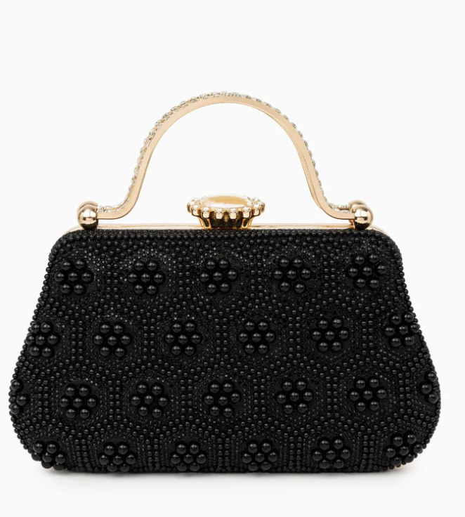 Verano Hill, Clarabelle Pearl Clutch Bag - White