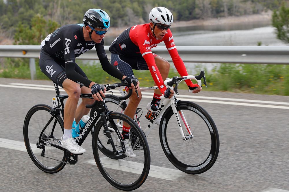 Christopher Froome (Team Sky) and Alberto Contador (Trek - Segafredo) at Volta a Catalunya