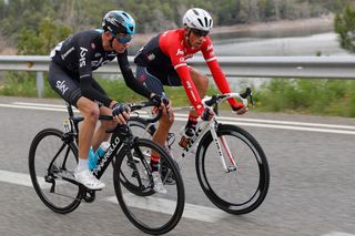 Christopher Froome (Team Sky) and Alberto Contador (Trek - Segafredo) at Volta a Catalunya