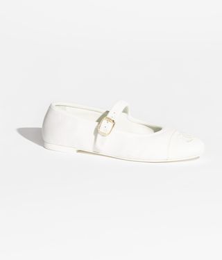 Chanel white Mary Janes