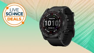 Garmin fēnix 7X Sapphire Solar on an Live Science deals background