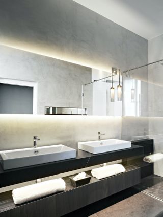 Bathroom lighting in bathroom