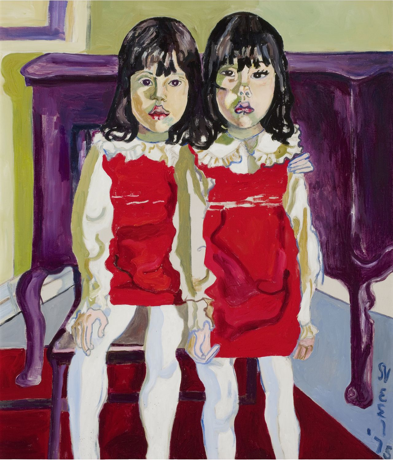 &#039;The De Vegh Twins&#039; by Alice Neel (1900-84). ©The Estate of Alice Neel; reproduced by courtesy of The Estate of Alice Neel and David Zwirner