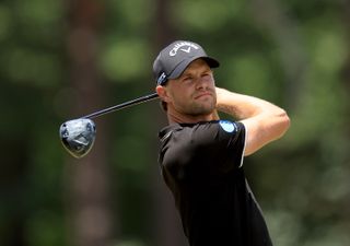 Thomas Detry strikes a tee shot with his driver