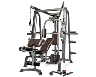 Marcy MD-9010G Home Gym Smith Machine, one of the best multigym picks on our list
