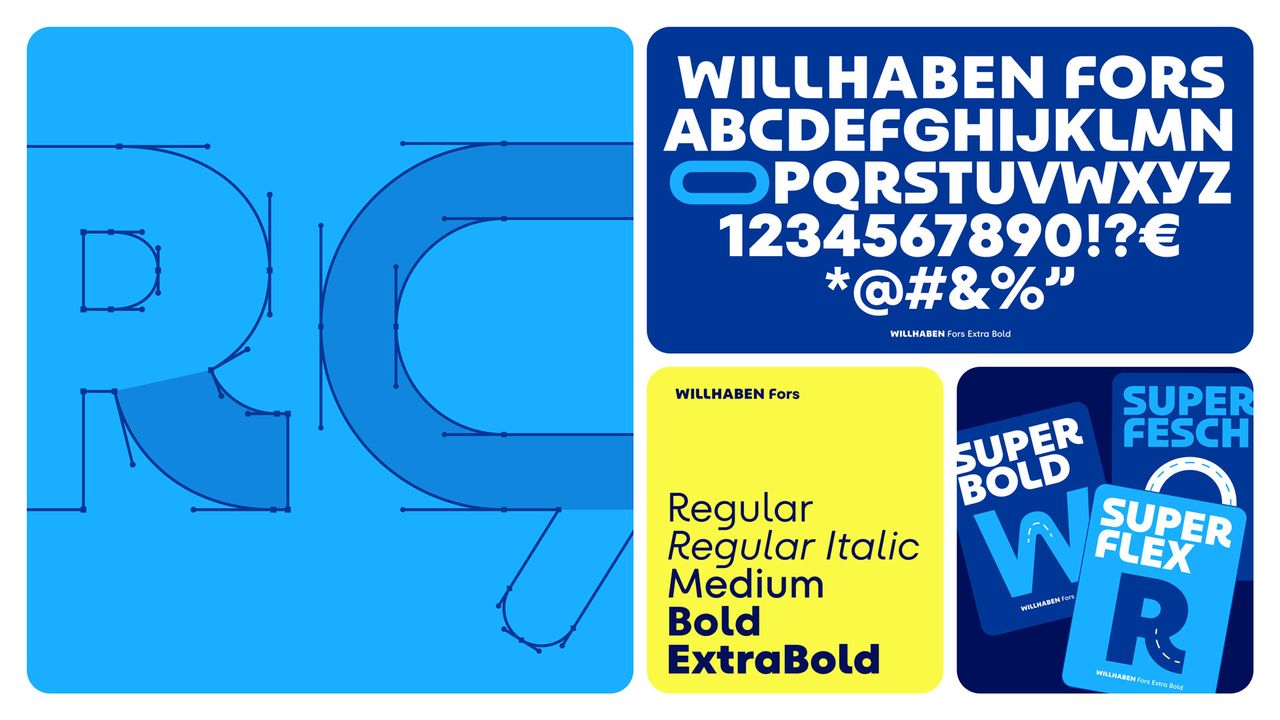 rebrand for Willhaben with a magnifying glass at its centre