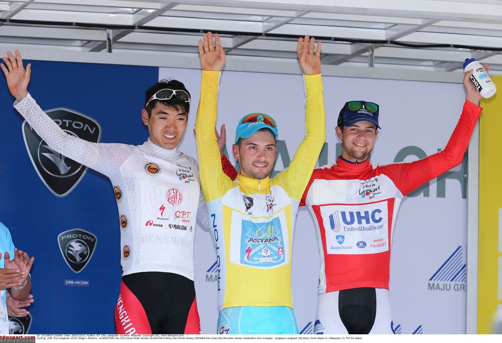 The jersey leaders after the first stage of the Tour de Langkawi