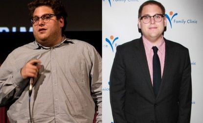 Jonah Hill may be healthier with the weight loss (right, February 2011), but some worry his career will feel the pain without the flab (left, May 2010)
