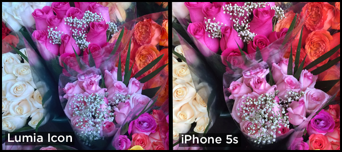 Nokia Lumia Icon Photo Comparison