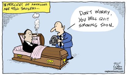 Editorial cartoon U.S. smoking risks