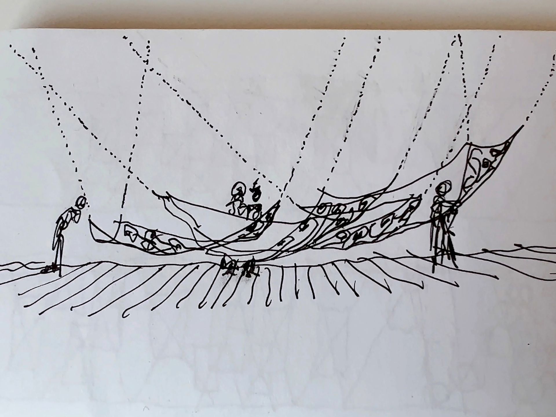 02_Following the Fish_Architectural process drawing 2023 Courtesy ©Eva Serrats