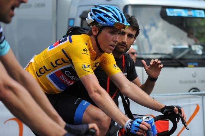 Overnight race leader Rohan Dennis (Garmin-Sharp) would relinquish his yellow jersey to Chris Froome.