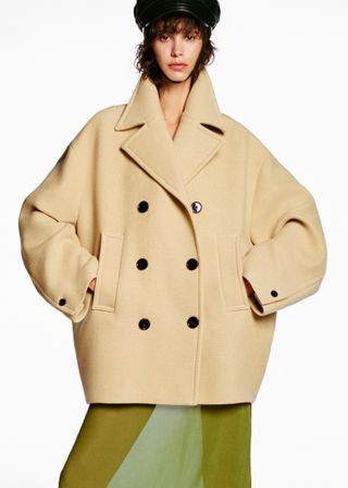 Double-Breasted Virgin Wool Coat - Women | Mango Usa