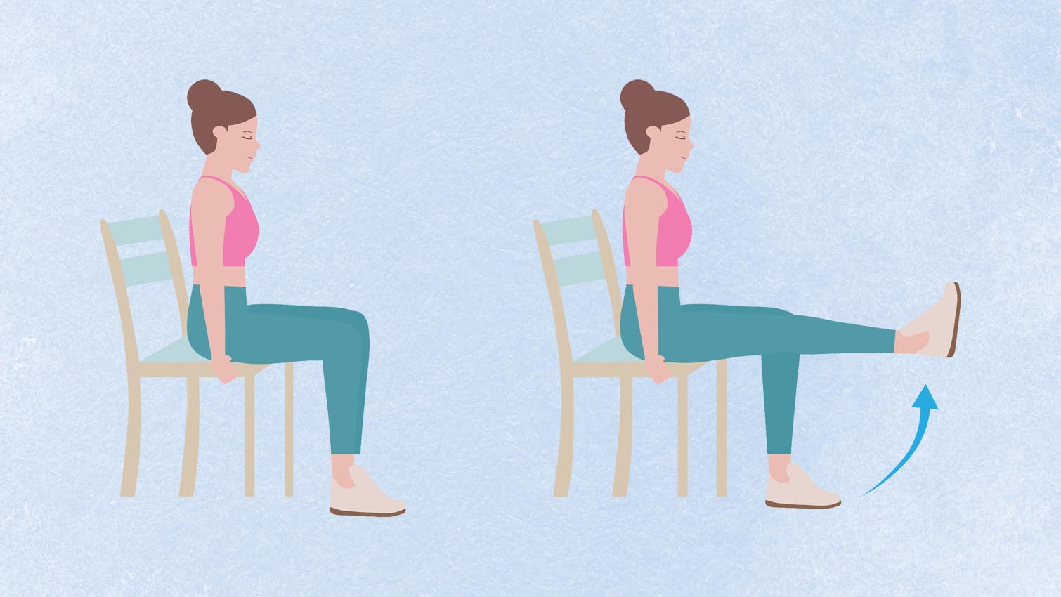 a woman doing a seated leg extension