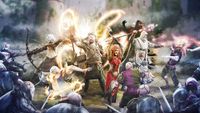 Ironmarked key art - a group of fantasy adventurers in battle