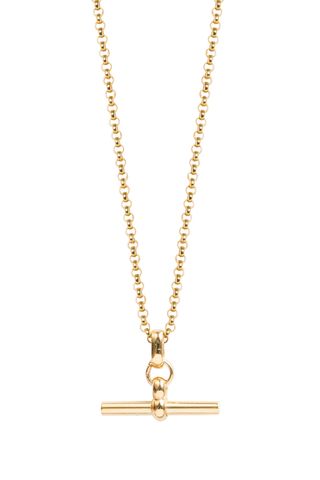 Small Gold T-Bar Belcher Necklace