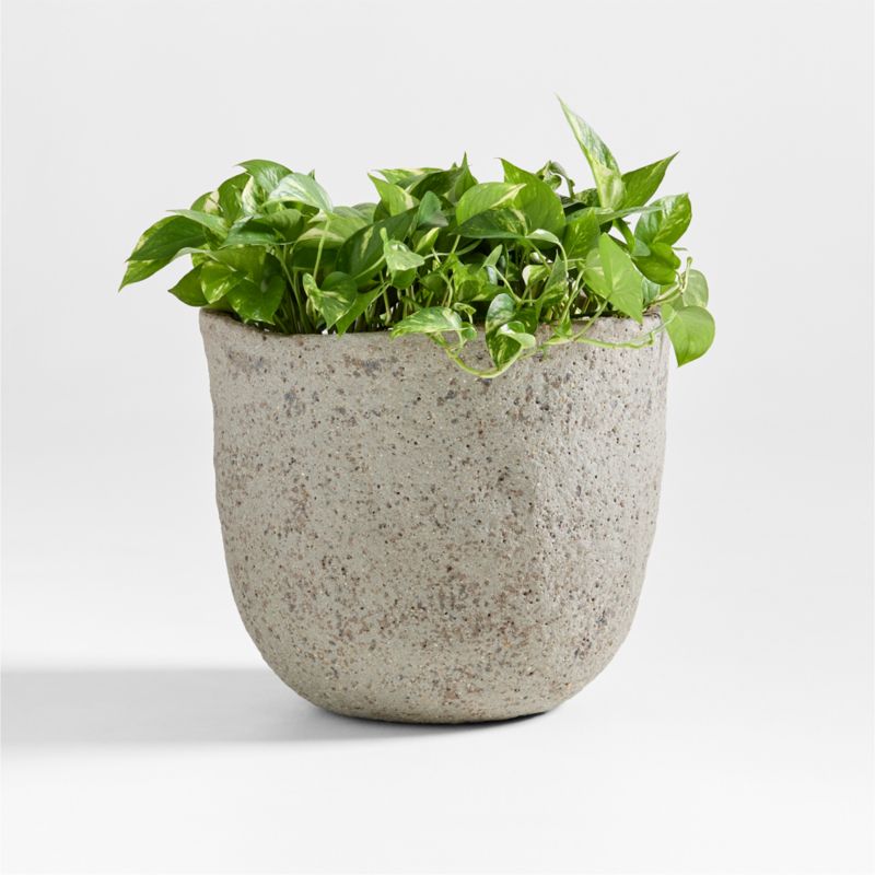 Cavo Warm Grey Textured Indoor/outdoor Planter 16.5"x14"