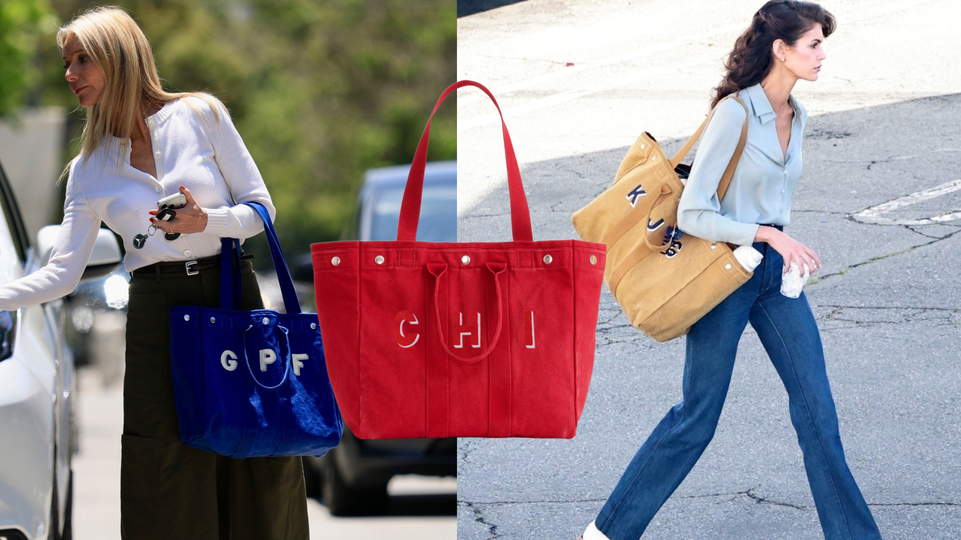 Gwyneth Paltrow and Kaia Gerber carry the Alex Mill Perfect Tote
