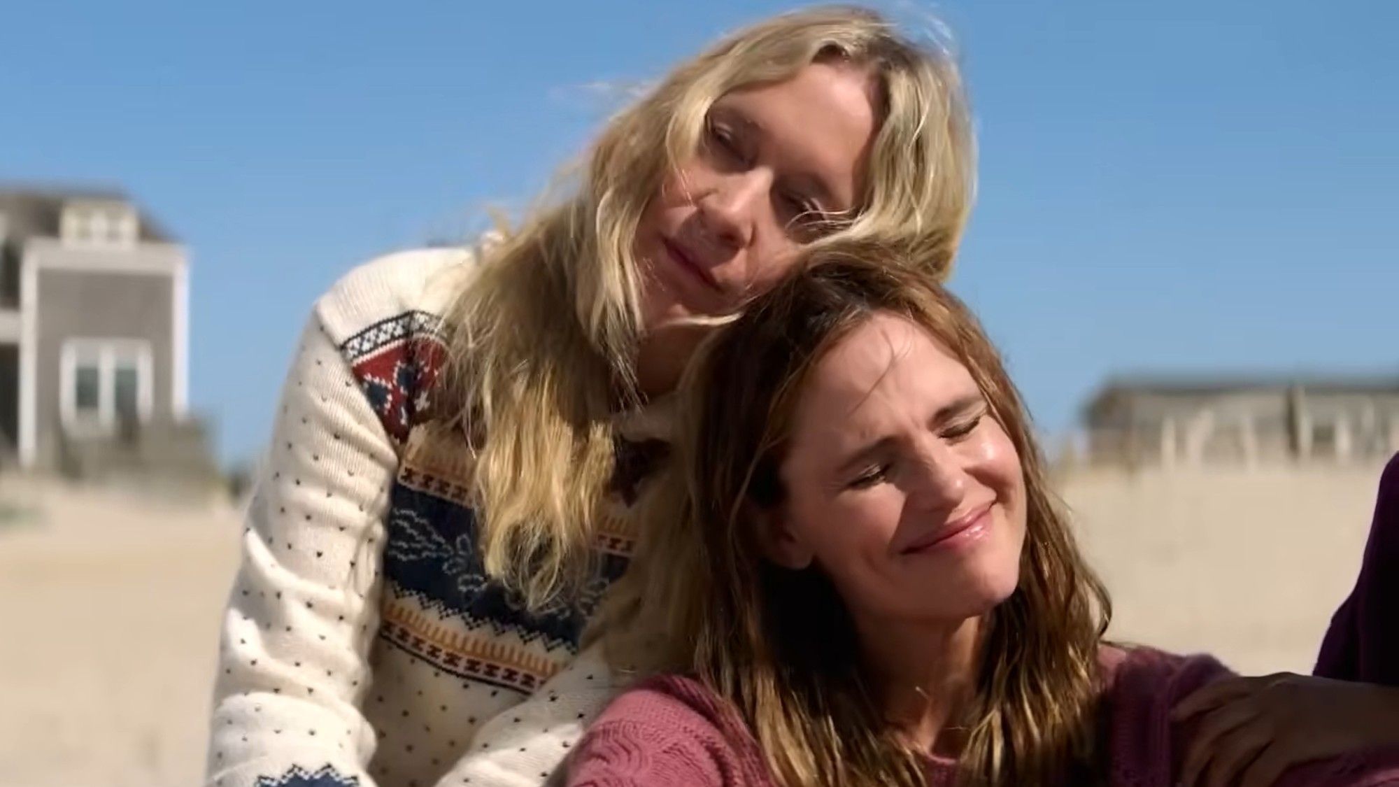 Chloe Sevigny resting head on Jennifer Garner in The Five Star Weekend.
