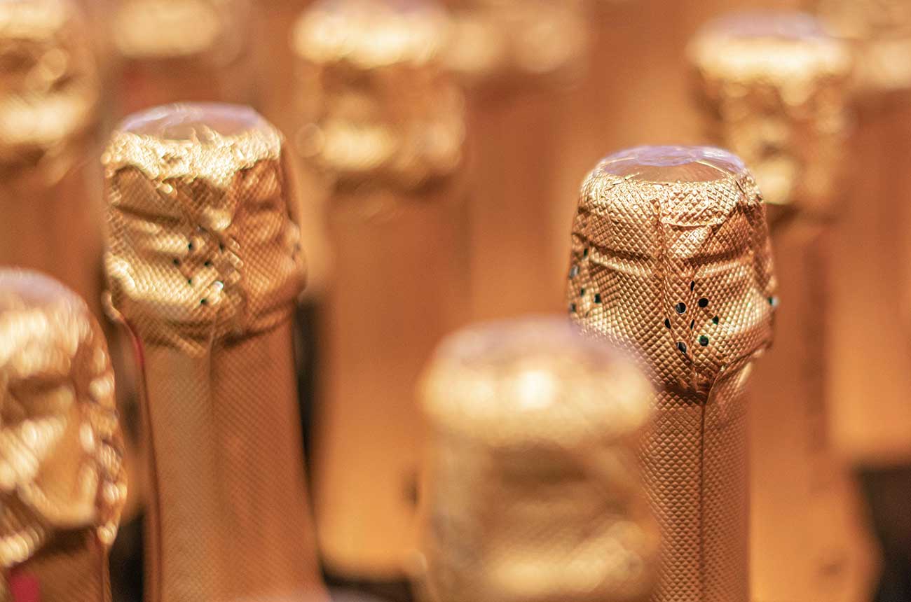 Champagne bottles