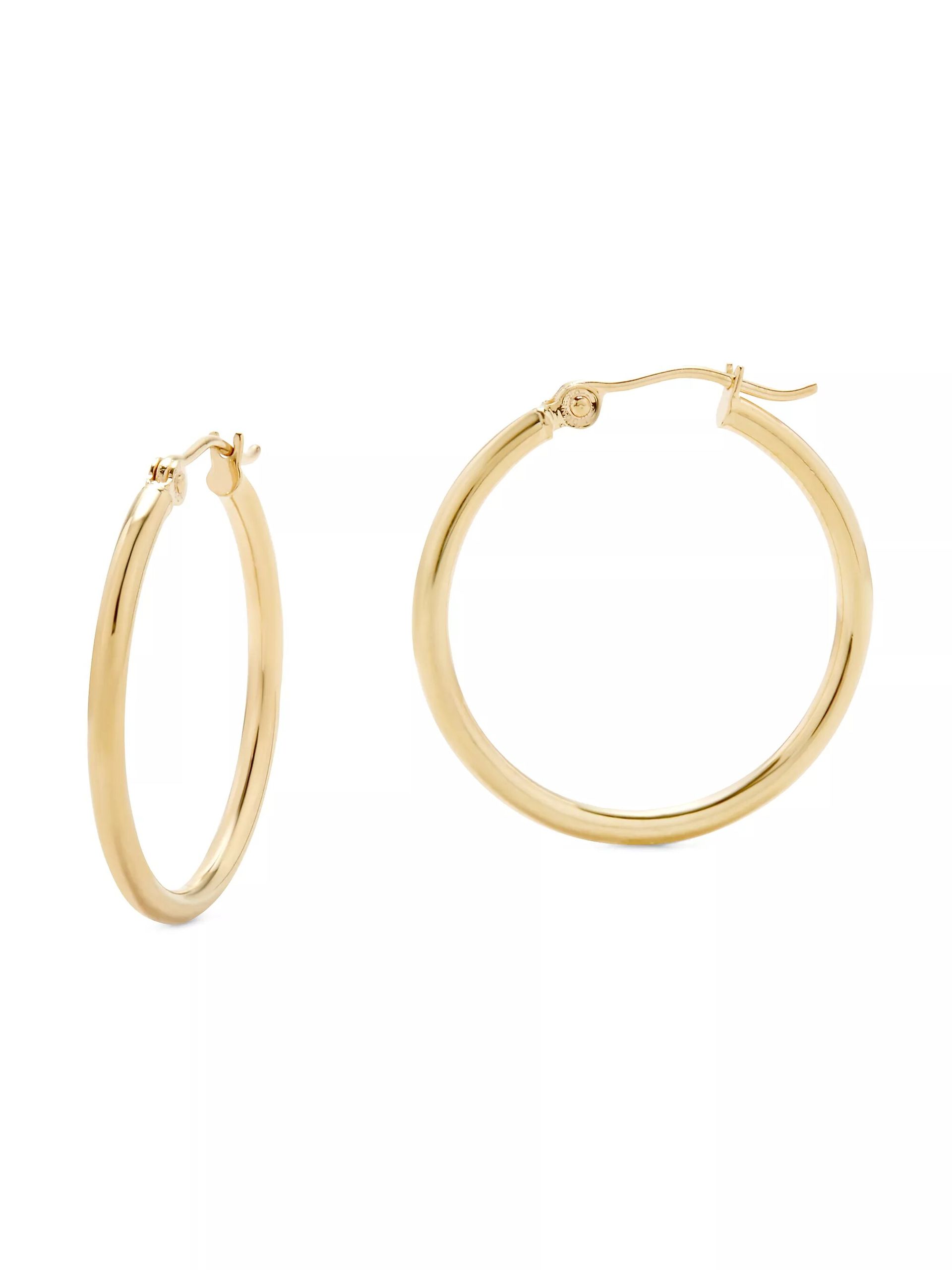 Hayley 14k Yellow Gold Large Hoop Earrings