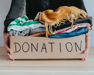 box of clothes to donate