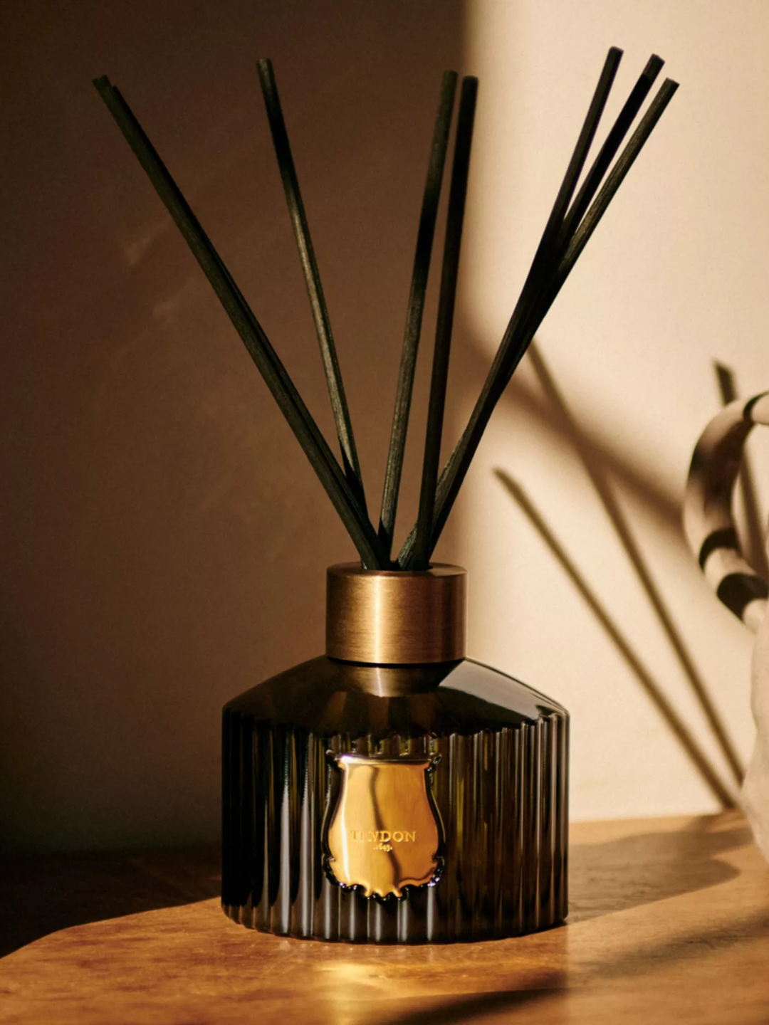 A green glass reed diffuser from Trudon
