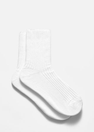 2-pack ribbed cotton socks