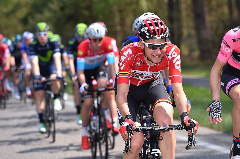 Lotto Soudal team riding during Giro d'Italia