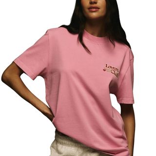 Lovers Club Short Sleeve Oversized T-Shirt - Candy Pink