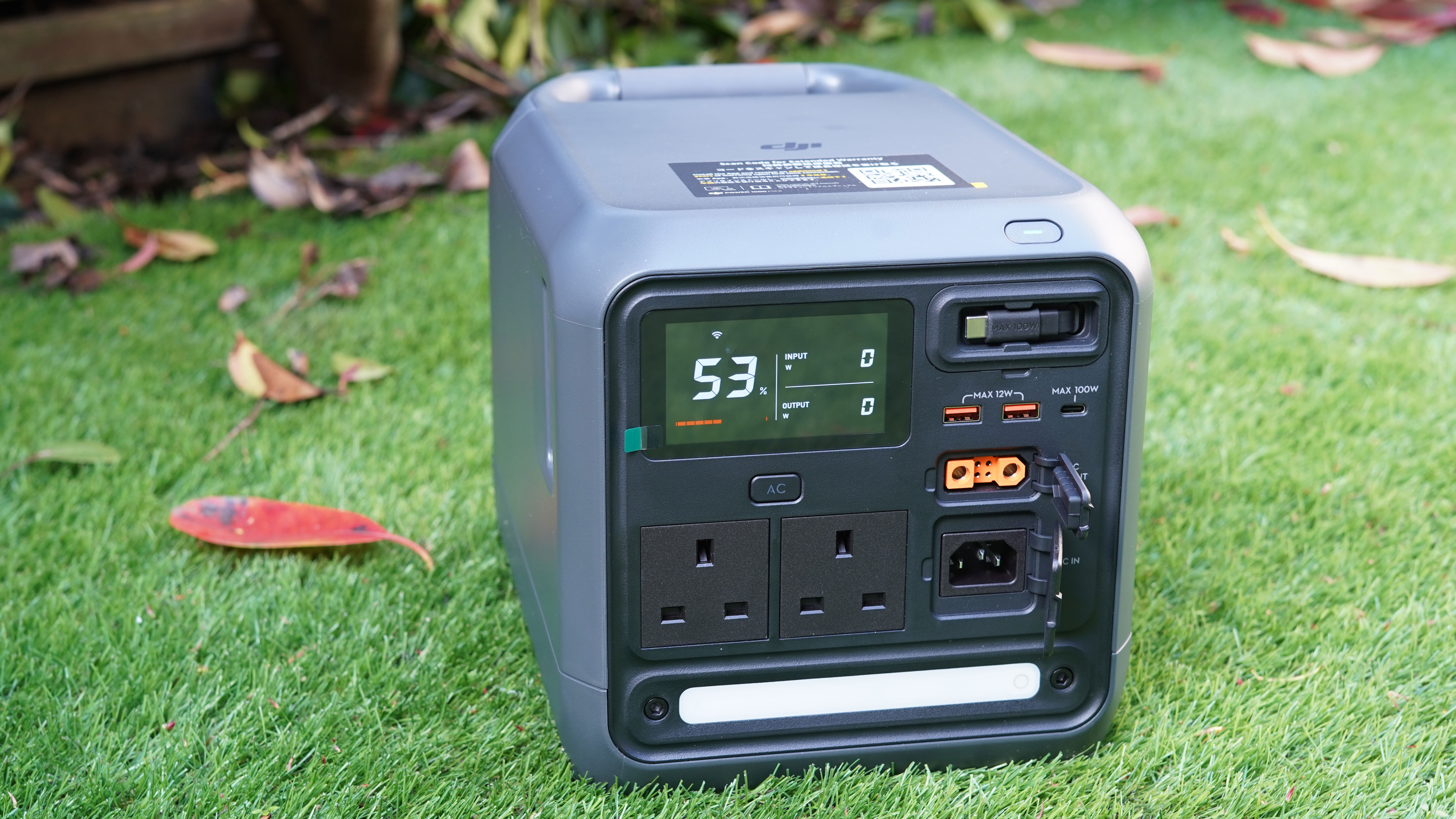 DJI Power 1000 Mini outdoors with open covers