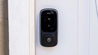 TCL D1 Pro lock attached to front door