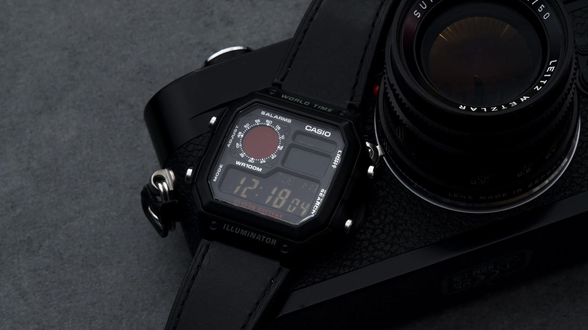 PPP Cameras' M-Edition watch on rangefinder camera
