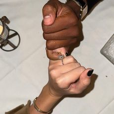 couple doing a pinky promise