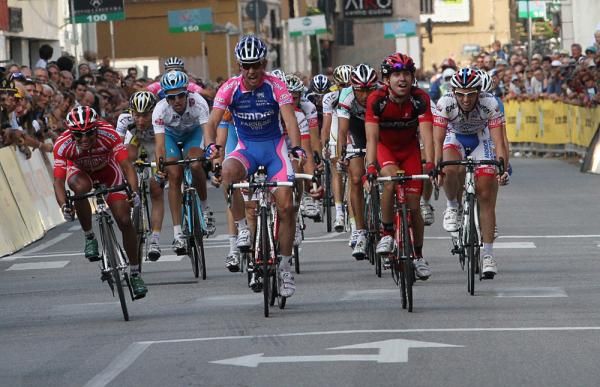 Francesco Gavazzi celebrates his win in the Coppa Agostoni