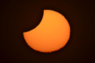Skywatcher James Tse snapped this view of the partial solar eclipse on Nov. 25, 2011 from Christchurch, New Zealand.