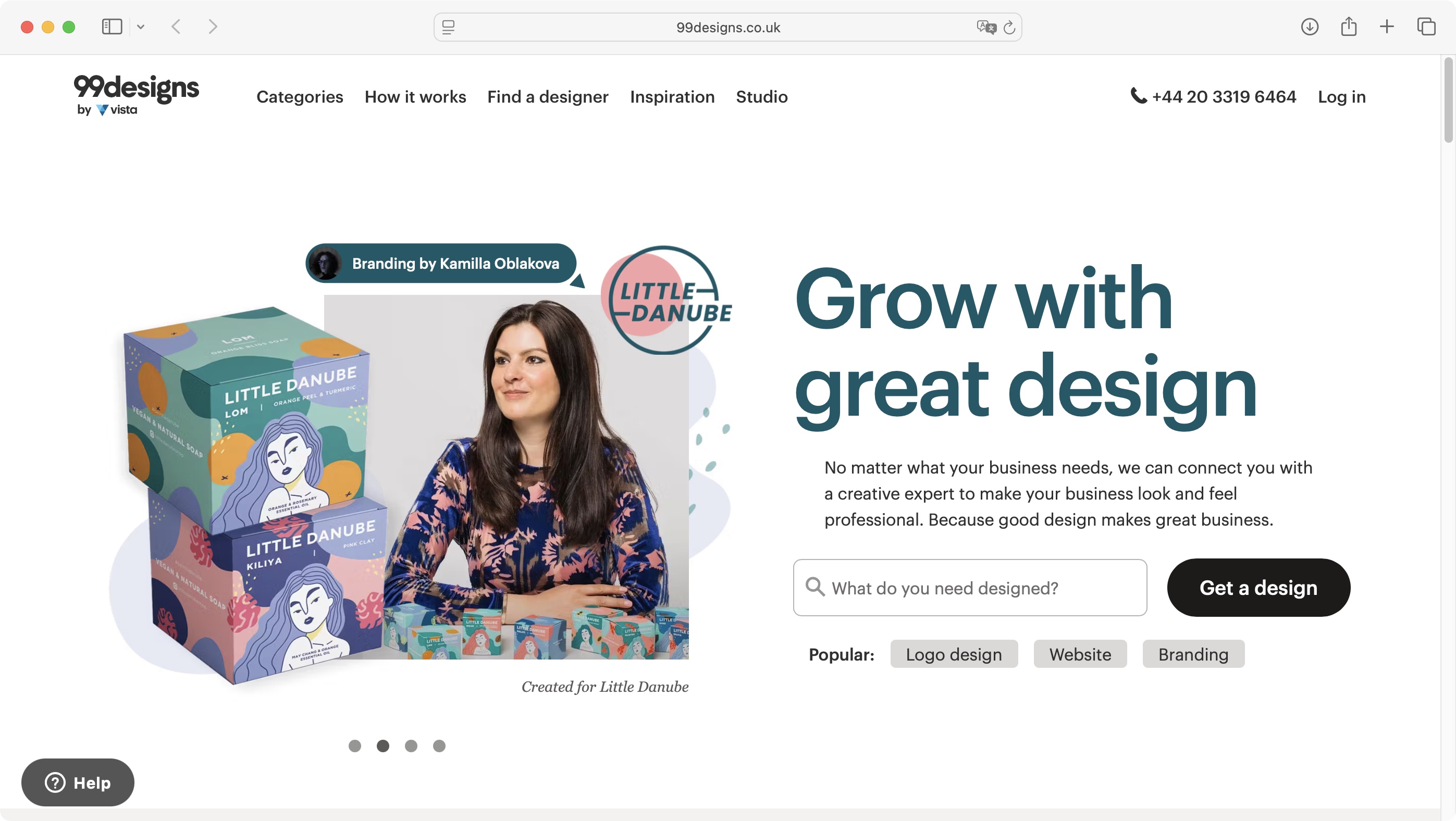 99designs homepage