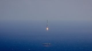 SpaceX will attempt to land and re-use all three rocket cores. Credit: SpaceX