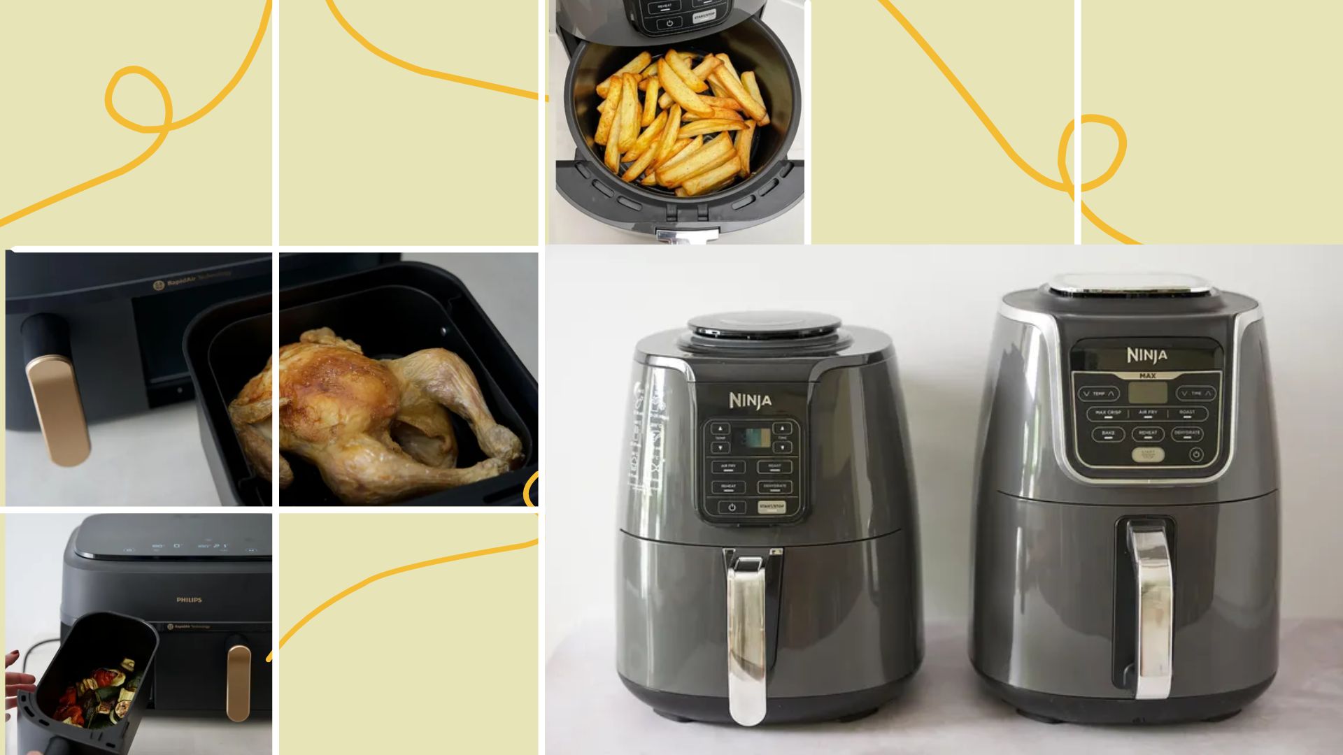 The 6 best air fryers on the market: the Ninja Foodi, Instant 4-in-1, Ninja Speedi, Breville Flexi Halo, and Cosori Lite Air Fryer