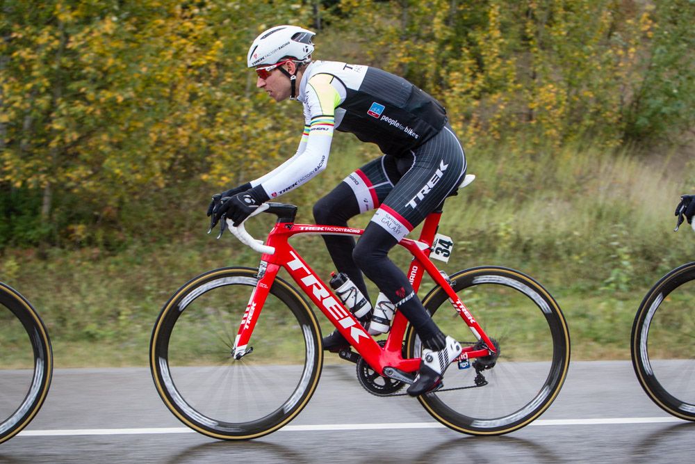 Bauke Mollema (Trek) stays safe back in the bunch