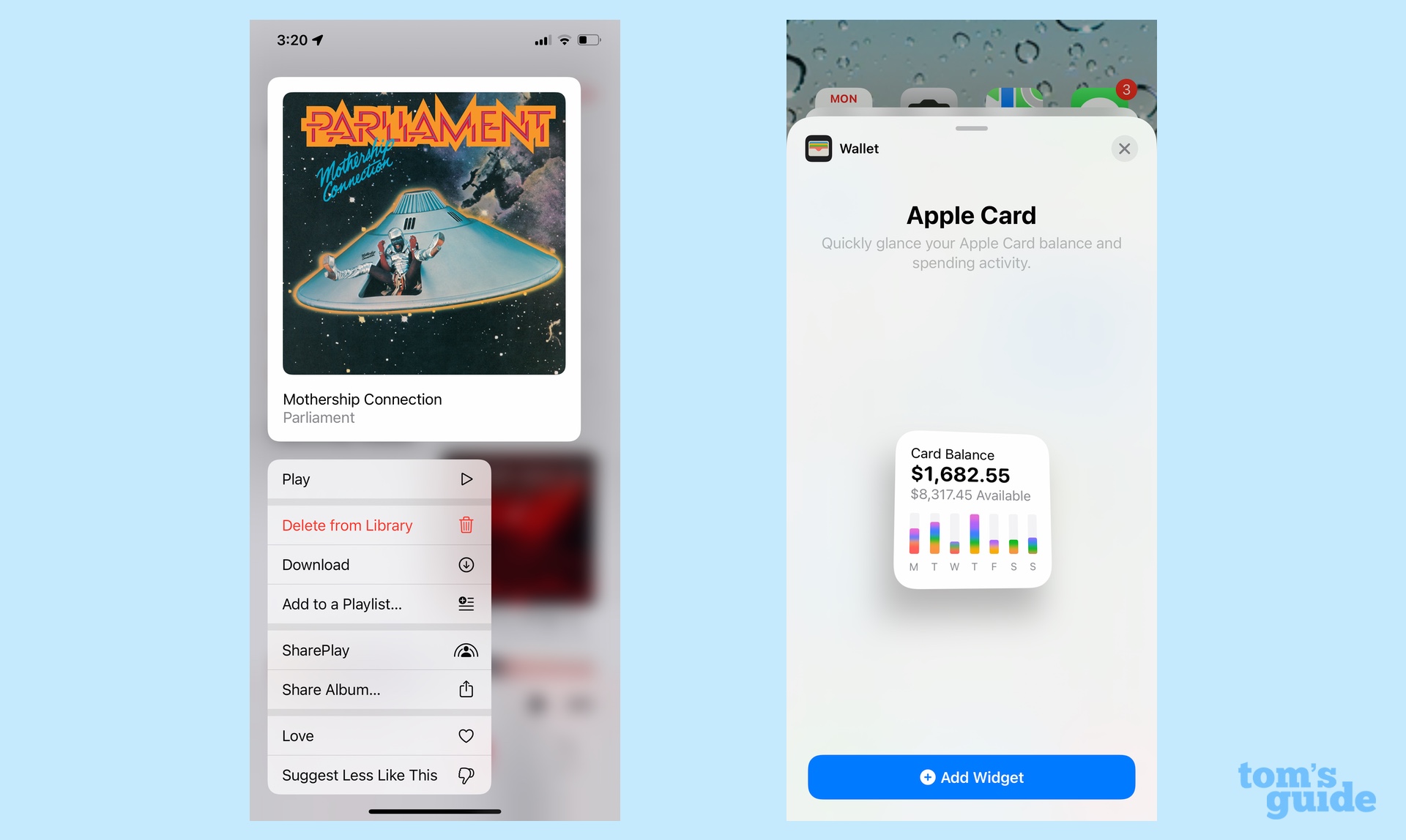 SharePlay nei fogli di condivisione e nel widget Apple Card introdotto in iOS 15.4: