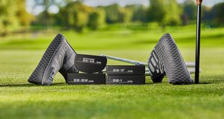 A group shot of the Bettinardi BB series putters
