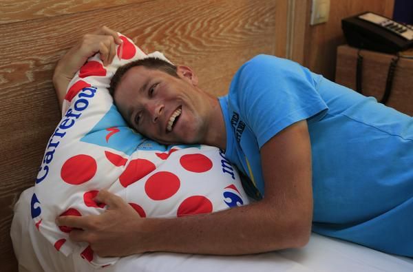Fredrik Kessiakoff (Astana) is dreaming of polka dots on the rest day