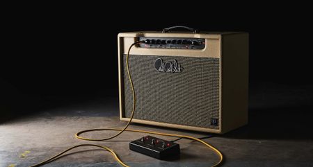 PRS DGT 15 Combo: The combination of blonde Tolex &ndash; nodding to the Fender brown-panel years &ndash; with a Marshall-style salt-and-pepper basket-weave speaker grille cloth evoke the classic designs of 60s US amps as much as the amp does tonally