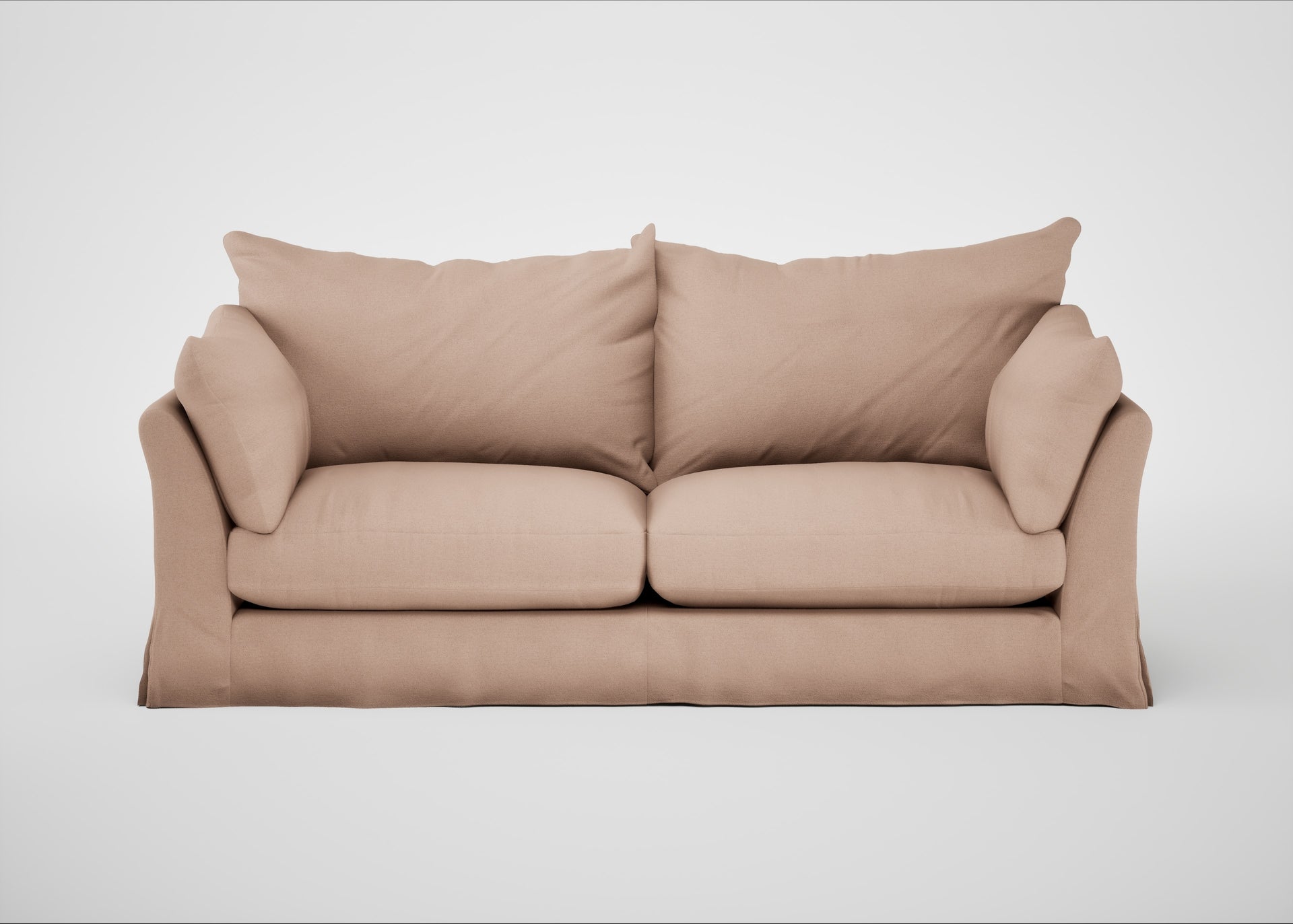Tailor Loose Cover 4 Seater Sofa - Capelo Linen-Cotton Rosedale
