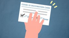 A vaccination card.