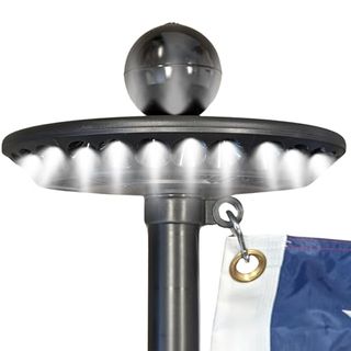 Service First Sirius Solar Flagpole Light - Ultra Bright - Weather Proof Design - 12 Hour Battery Life - Automatic Sun Detection - Fits Most Flagpoles (freedom Edition Black)