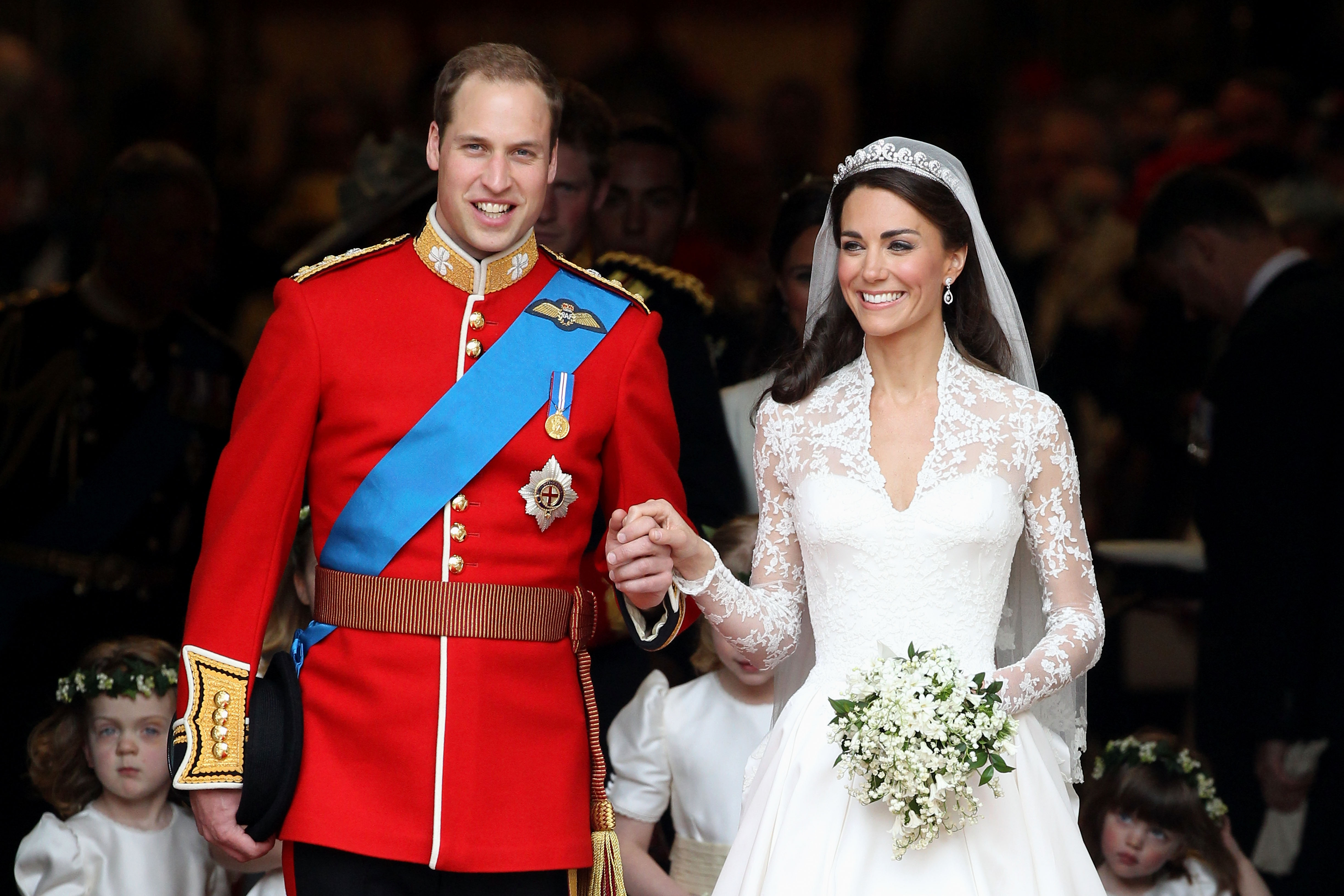 Prince William and Princess Kate at Westminster Abbey.