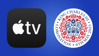 Apple TV logo and King Charles' coronation logo