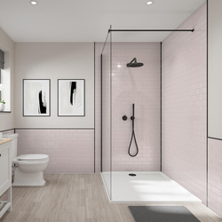 Wetwall Tile Composite Bathroom Wall Panel Blush 1220 X 2440mm